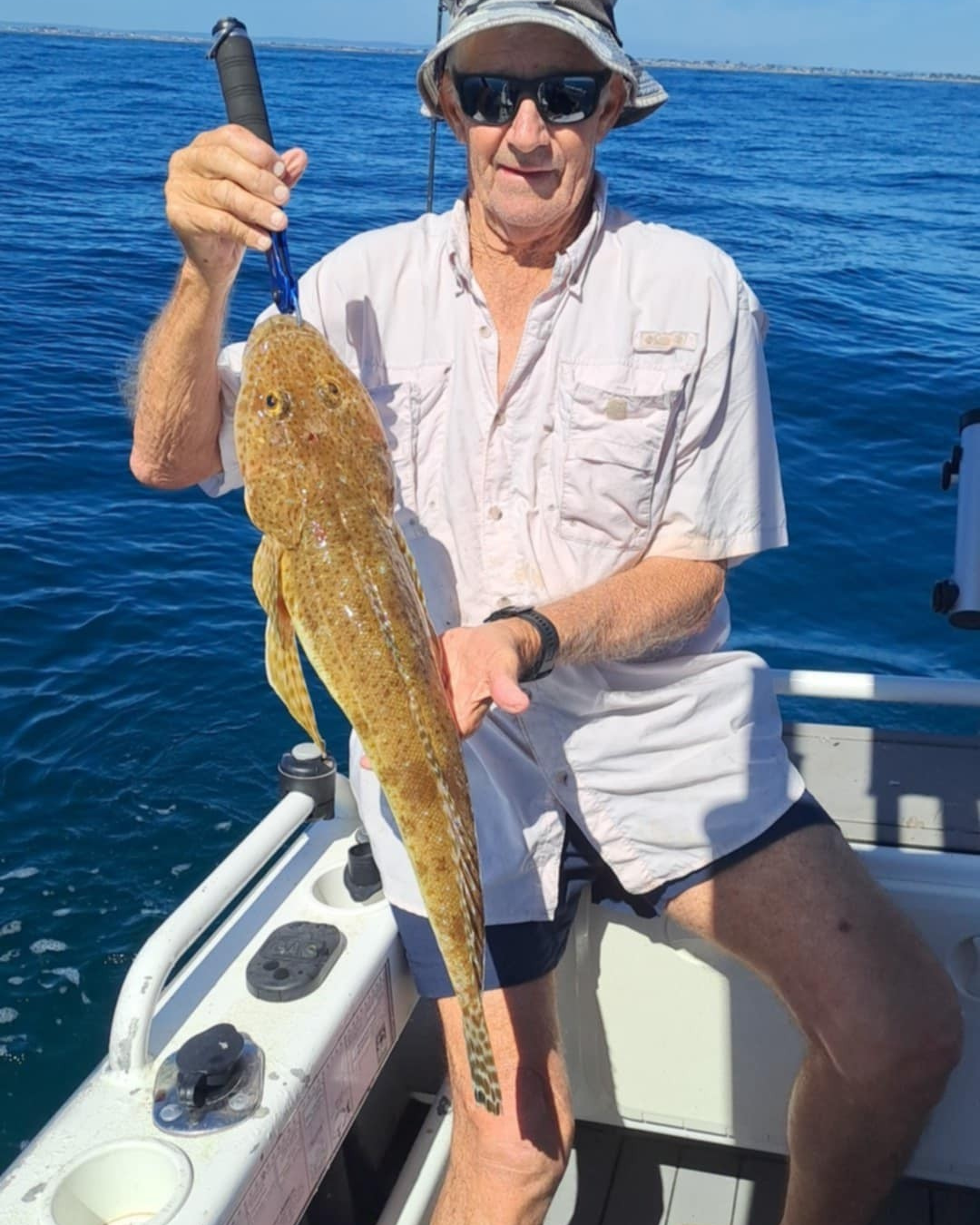 Dereck with a bigger than average Mandurah Flathead