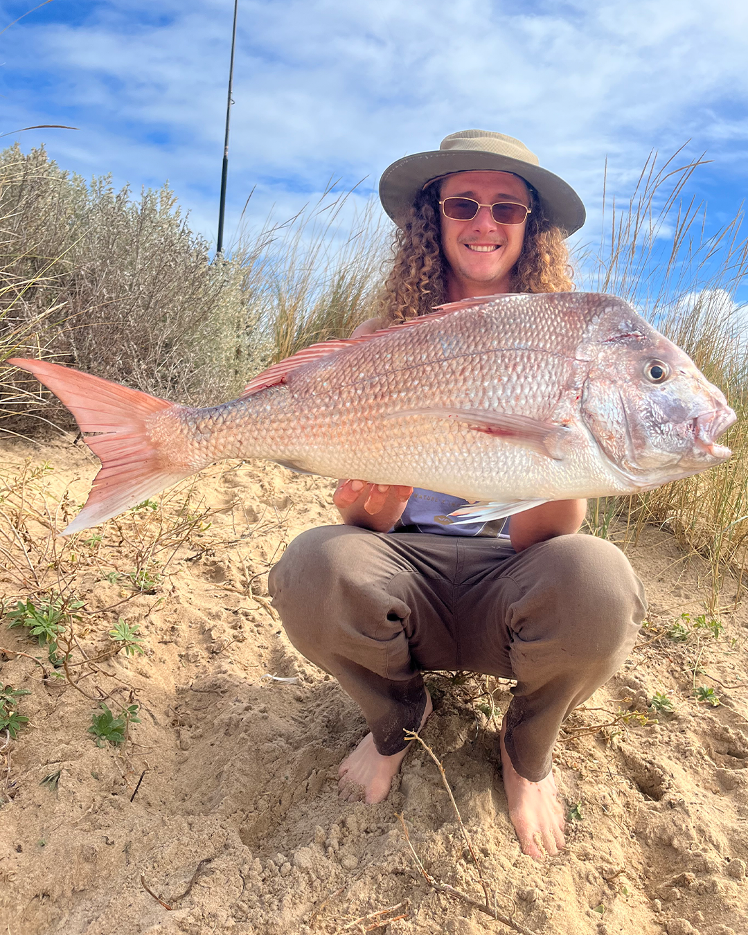 Successful drone fishing session catching fish in Peel region waters
